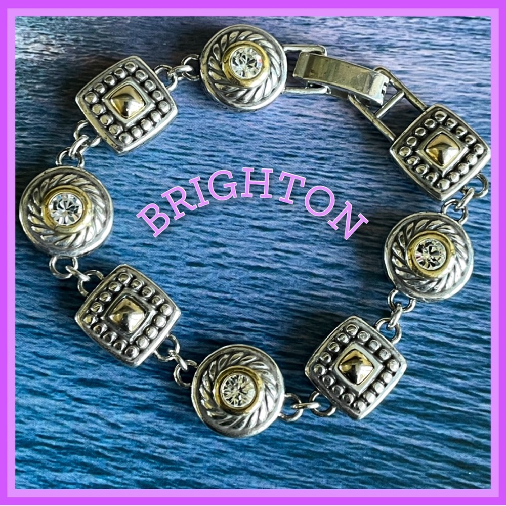 BRIGHTON HEIRESS BRACELET GOLD/SILVER/CRYSTAL - Picture 16 of 16